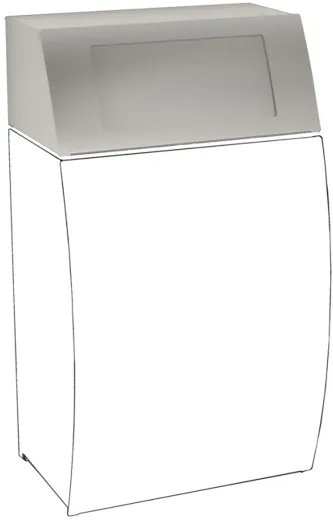 KWC PROFESSIONAL Stratos Klappdeckelaufsatz STR608 Klappdeckelaufsatz zu Abfallbehlter STRX607