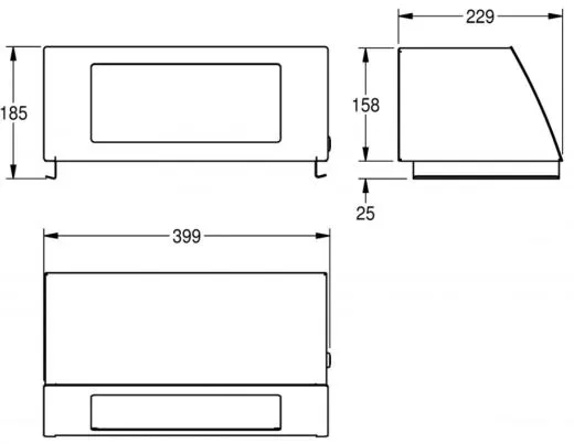 KWC PROFESSIONAL Stratos Klappdeckelaufsatz STR608 Klappdeckelaufsatz zu Abfallbehlter STRX607