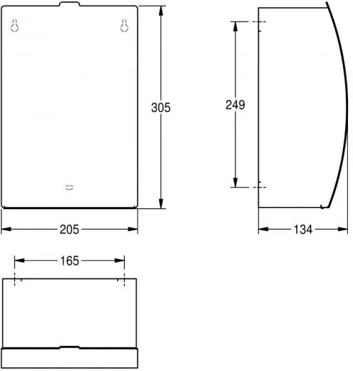 KWC PROFESSIONAL Stratos Hygieneabfallbehlter STR611 fr die Aufputzmontage ohne Nachfllmedien