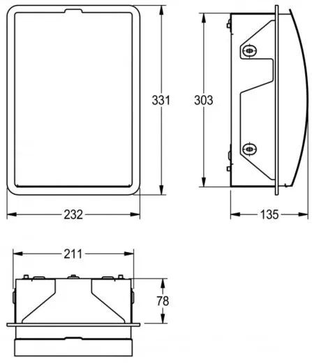 KWC PROFESSIONAL Stratos Hygieneabfallbehlter STR611E fr die Unterputzmontage
