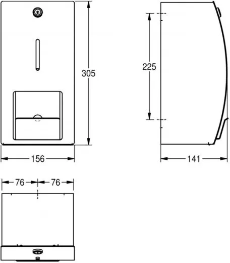 KWC PROFESSIONAL Stratos WC-Rollenhalter STRX671 fr die Aufputzmontage