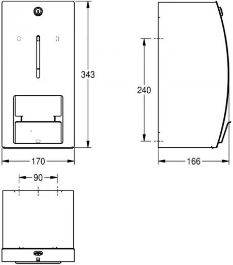 KWC PROFESSIONAL Stratos WC-Rollenhalter STRX671L fr die Aufputzmontage