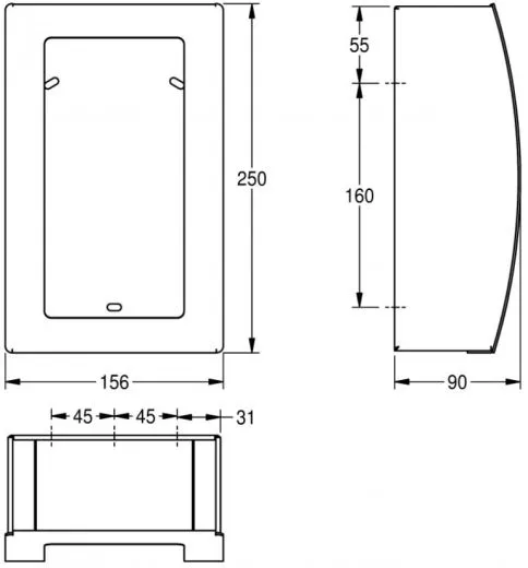 KWC PROFESSIONAL Stratos Hygienebeutelspender STRX615 fr die Aufputzmontage