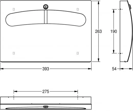 KWC PROFESSIONAL Stratos WC-Sitzpapierspender STRX680 fr die Aufputzmontage fr KWC-Sitzpapier