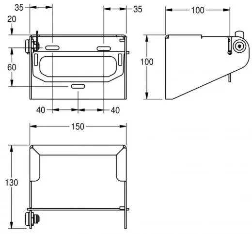 KWC PROFESSIONAL WC-Rollenhalter CHRX675 fr die Aufputzmontage