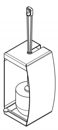KWC PROFESSIONAL Stratos WC-Brstenhalter STR687 fr die Aufputzmontage inklusive Brste