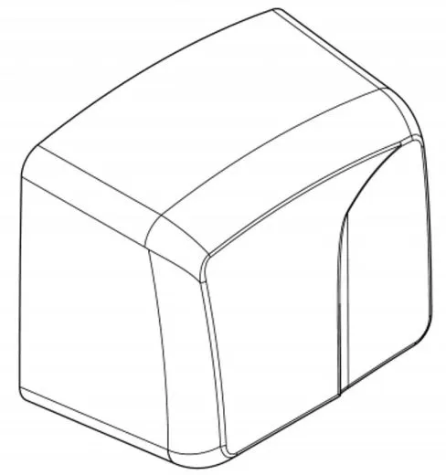 KWC PROFESSIONAL Elektronischer Hndetrockner ARTW410 Aufputzmontage opto-elektronisch gesteuerte Sensorik