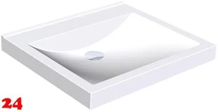 KWC PROFESSIONAL Quadro Einzelwaschtisch ANMW410 Waschtisch MIRANIT fr Wandmontage rechteckige Mulde ohne Hahnlochbohrung