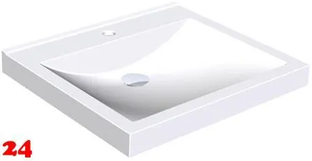 KWC PROFESSIONAL Quadro Einzelwaschtisch ANMW411 Waschtisch MIRANIT für Wandmontage rechteckige Mulde mit Armaturenbohrung Ø 35mm KWC PROFESSIONAL Quadro Einzelwaschtisch ANMW411 Waschtisch MIRANIT für Wandmontage rechteckige Mulde mit Armaturenbohrung Ø 35mm