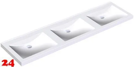 KWC PROFESSIONAL Quadro Reihenwaschtisch ANMW430 Waschtisch MIRANIT 3 Becken für Wandmontage rechteckige Mulde ohne Hahnlochbohrung KWC PROFESSIONAL Quadro Reihenwaschtisch ANMW430 Waschtisch MIRANIT 3 Becken für Wandmontage rechteckige Mulde ohne Hahnlochbohrung