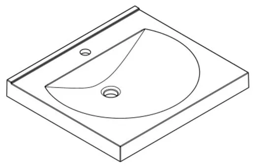 KWC PROFESSIONAL Ronda Einzelwaschtisch ANMW211 Waschtisch MIRANIT fr Wandmontage runde Mulde mit Armaturenbohrung  35mm