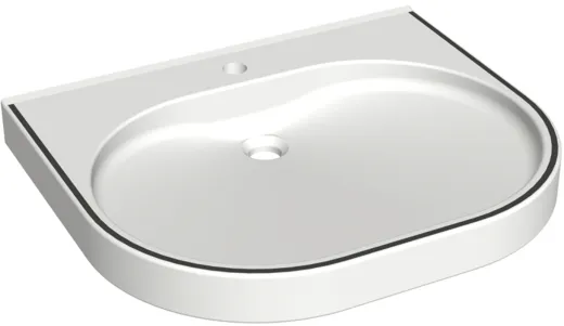 KWC PROFESSIONAL VARIUScare Einzelwaschtisch ANMW500 Waschtisch MIRANIT fr Wandmontage unterfahrbar Barrierefrei* fr Rollstuhlfahrer geeignet