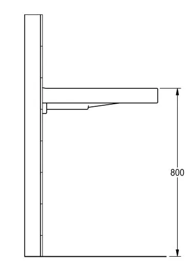 KWC PROFESSIONAL VARIUScare Einzelwaschtisch ANMW500 Waschtisch MIRANIT fr Wandmontage unterfahrbar Barrierefrei* fr Rollstuhlfahrer geeignet