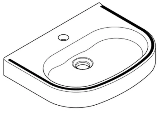 KWC PROFESSIONAL VARIUScare Einzelwaschtisch ANMW504 Waschtisch MIRANIT fr Wandmontage unterfahrbar Barrierefrei* fr Rollstuhlfahrer geeignet