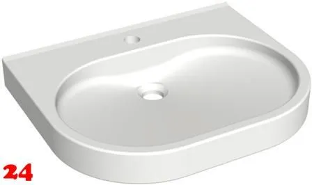 KWC PROFESSIONAL VARIUScare Einzelwaschtisch ANMW503 Waschtisch MIRANIT fr Wandmontage unterfahrbar Barrierefrei* fr Rollstuhlfahrer geeignet
