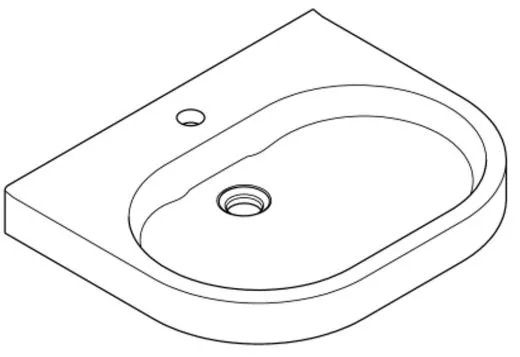 KWC PROFESSIONAL VARIUScare Einzelwaschtisch ANMW503 Waschtisch MIRANIT fr Wandmontage unterfahrbar Barrierefrei* fr Rollstuhlfahrer geeignet