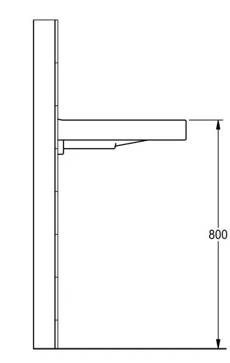 KWC PROFESSIONAL VARIUScare Einzelwaschtisch ANMW503 Waschtisch MIRANIT fr Wandmontage unterfahrbar Barrierefrei* fr Rollstuhlfahrer geeignet