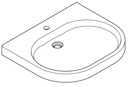 KWC PROFESSIONAL VARIUScare Einzelwaschtisch ANMW501 Waschtisch MIRANIT fr Wandmontage unterfahrbar Barrierefrei* fr Rollstuhlfahrer geeignet