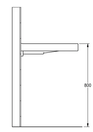 KWC PROFESSIONAL VARIUScare Einzelwaschtisch ANMW501 Waschtisch MIRANIT fr Wandmontage unterfahrbar Barrierefrei* fr Rollstuhlfahrer geeignet