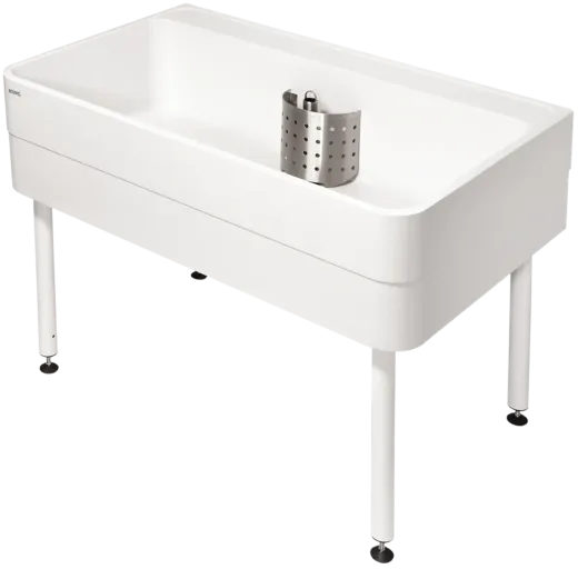 KWC PROFESSIONAL Miranit Werkraumbecken SIRW770 Reinigungsbecken Mineralgranit mit Standrohrventil (1100x700mm)