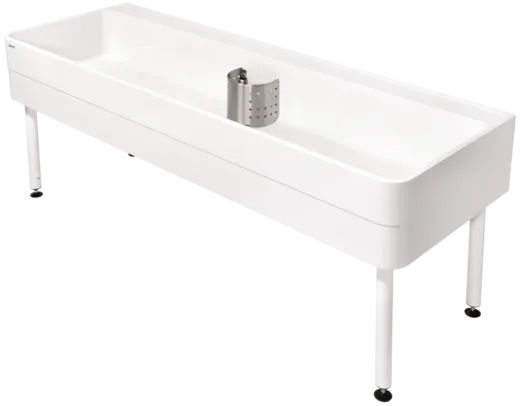 KWC PROFESSIONAL Miranit Werkraumbecken SIRW772 Reinigungsbecken Mineralgranit mit Standrohrventil (2000x700mm)