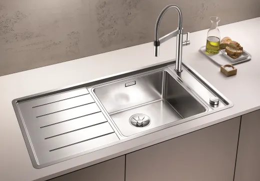 BLANCO Kchensple Andano XL 6 S-IF Edelstahlsple / Einbausple Flachrand mit Ablaufsystem InFino und Drehknopfventil