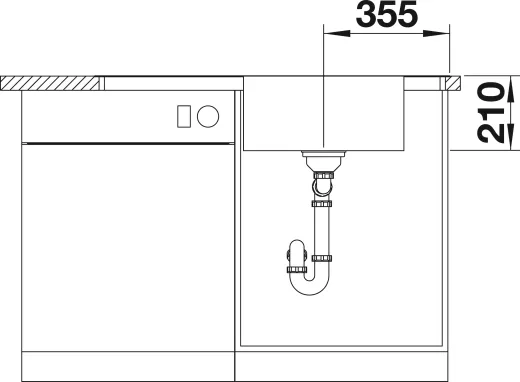 BLANCO Kchensple Andano XL 6 S-IF Edelstahlsple / Einbausple Flachrand mit Ablaufsystem InFino und Drehknopfventil