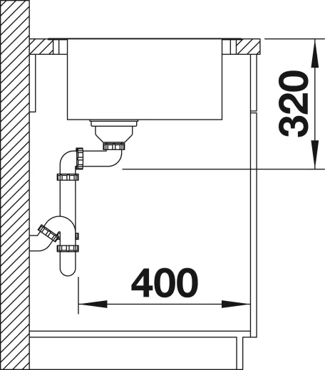 BLANCO Kchensple Andano XL 6 S-IF Edelstahlsple / Einbausple Flachrand mit Ablaufsystem InFino und Drehknopfventil