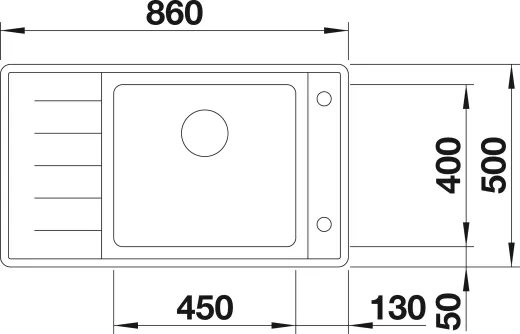BLANCO Kchensple Andano XL 6 S-IF Compact Edelstahlsple Flachrand mit Ablaufsystem InFino und Drehknopfventil