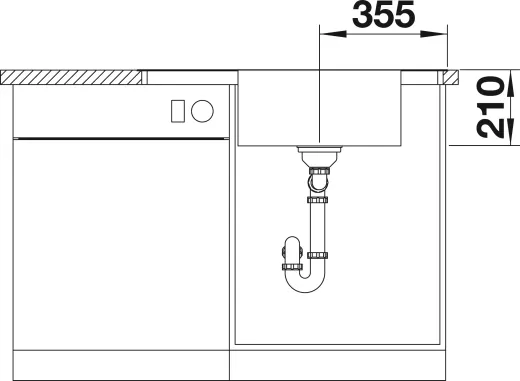BLANCO Kchensple Andano XL 6 S-IF Compact Edelstahlsple Flachrand mit Ablaufsystem InFino und Drehknopfventil