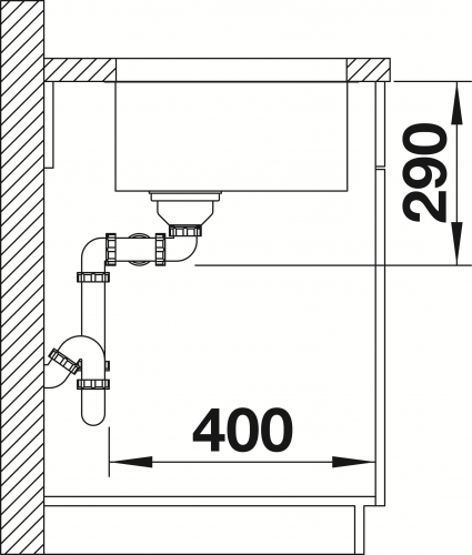 BLANCO Doppelsple Andano 340/340-U Edelstahlsple / Unterbausple mit Ablaufsystem InFino und Handbettigung