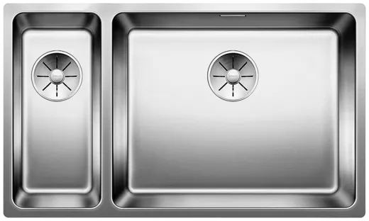 BLANCO Kchensple Andano 500/180-U Edelstahlsple / Unterbaubecken mit Ablaufsystem InFino und Handbettigung