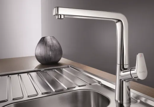 BLANCO Kchenarmatur Avona Chrom Einhebelmischer / Spltischarmatur mit Festauslauf 360 schwenkbarer Auslauf