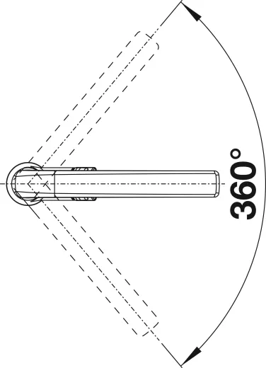 BLANCO Kchenarmatur Avona Chrom Einhebelmischer / Spltischarmatur mit Festauslauf 360 schwenkbarer Auslauf