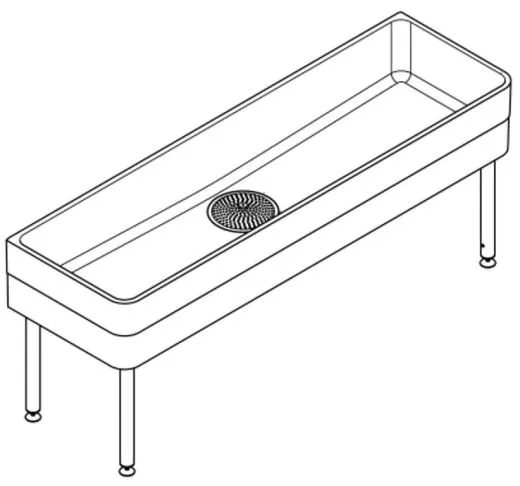 KWC PROFESSIONAL Miranit Werkraumbecken SIRW775 Reinigungsbecken / Schlammfangbecken Mineralgranit (2000x600mm)