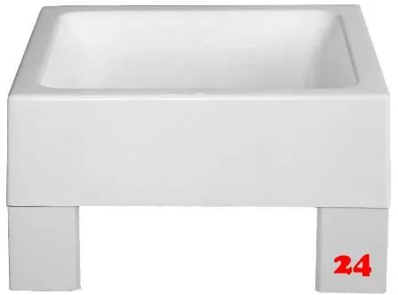 KWC PROFESSIONAL FLENSBURG Miranit Fusswanne SIRW841 aus Mineralgranit mit Vierkantrohr-Unterbau
