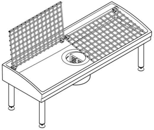 KWC PROFESSIONAL Sirius Miranit Schuh-und Stiefelreinigungsanlage SIRW721A aus Mineralgranit fr 2 Reinigungspltze