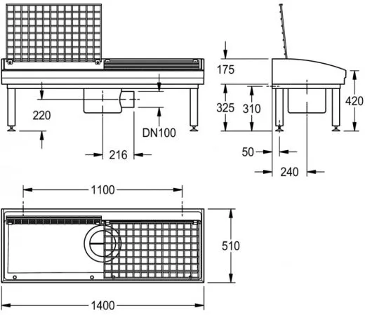 KWC PROFESSIONAL Sirius Miranit Schuh-und Stiefelreinigungsanlage SIRW721A aus Mineralgranit fr 2 Reinigungspltze