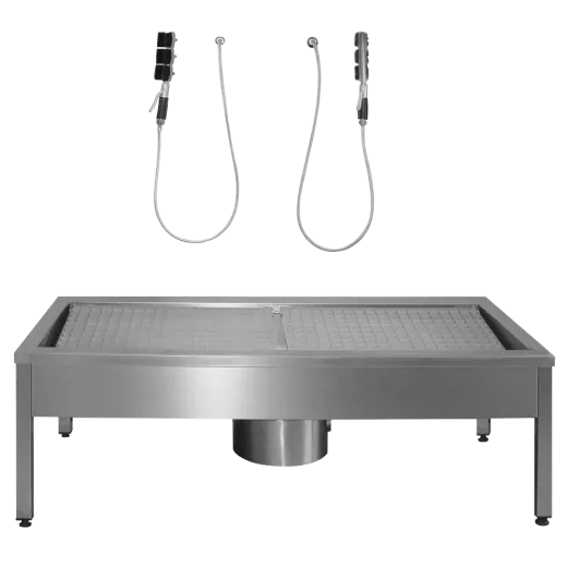 KWC PROFESSIONAL Sirius Schuh-und Stiefelreinigungsanlage SIRX721C zur Wandmontage mit 2 Reinigungspltzen