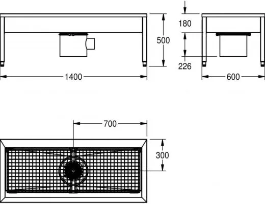 KWC PROFESSIONAL Sirius Schuh-und Stiefelreinigungsanlage SIRX721C zur Wandmontage mit 2 Reinigungspltzen