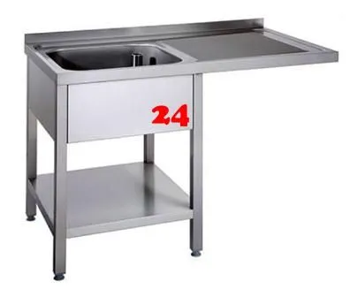 AfG Splcenter (1200x600) auf Unterbau VSC126L-BL Gewerbesple mit verschweitem Untergestell