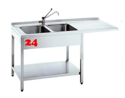 AfG Splcenter (2000x700) auf Unterbau VSC207L-BL Gewerbesple mit verschweitem Untergestell