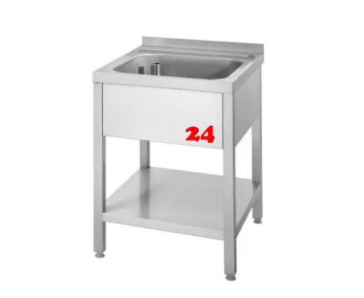 AfG Spltisch (700x700) auf Unterbau VL177 Gewerbesple mit verschweitem Untergestell und Boden