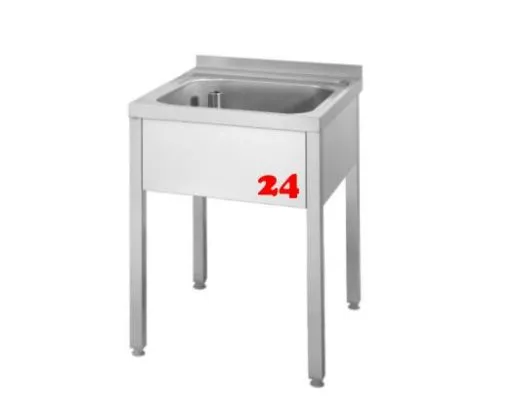 AfG Spltisch (650x700) auf Unterbau VL167-K Gewerbesple mit verschweitem Untergestell offen