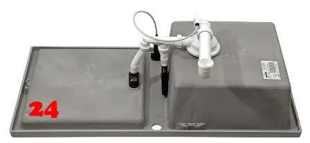 BLANCO Ablaufgarnitur 1 x 3,5'' mit Ablauffernbedienung 2 x C-overflow modernes Sieb Ablaufgarnitur Komplett Serie: Adon (230399)