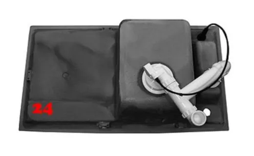 BLANCO Ablaufgarnitur 1 x 3,5'' - 1 x 1,5'' mit Ablauffernbedienung ohne berlauf modernes Sieb Ablaufgarnitur Komplett Serie: Axia, Axia II, Axon, Luna (224810)