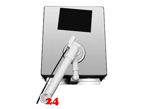 BLANCO Ablaufgarnitur 1 x 3,5'' Sieb mit Bowdenzug berlauf rechteckig mit Zugknopf Serie: Claron, Clarox, Divon, Flow, Zerox (222457) +ZK (221339)