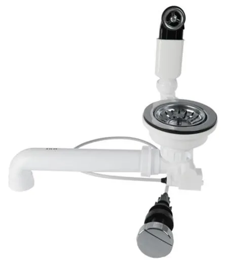 BLANCO Ablaufgarnitur 1 x 3,5'' Sieb mit Ablauffernbedienung berlauf rund Komplett Serie: Classic, Dalago, Elon, Enos, Metra, Mevit, Nova, Rondoval, Zia (217163)