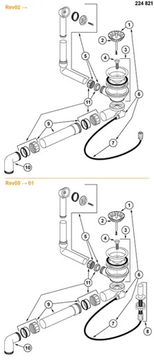 BLANCO Ablaufgarnitur 1 x 3,5'' Sieb mit Bowdenzug berlauf rund Serie: Gamma, Midi, Profi, Subline, Supra, Ypsilon, Omega, RHO, EE (224821) +ZK (225112)