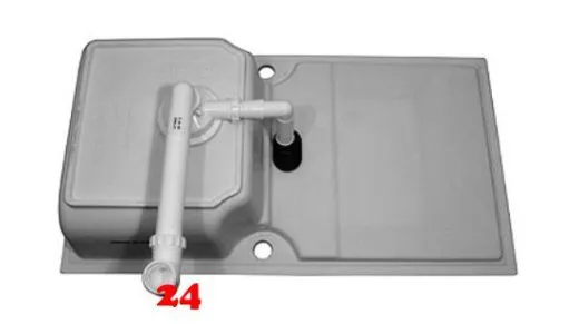 BLANCO Ablaufgarnitur 1 x 3,5'' Sieb ohne Ablauffernbedienung berlauf oval/horizontal Komplett Serie: Idessa (224712)